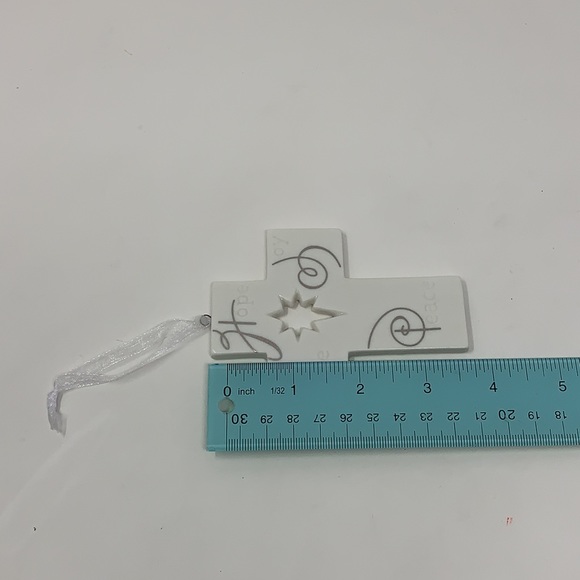 5 piece Christmas decor/ornaments Star Wings Santa Pic Frame Hallmark cross - Picture 8 of 17